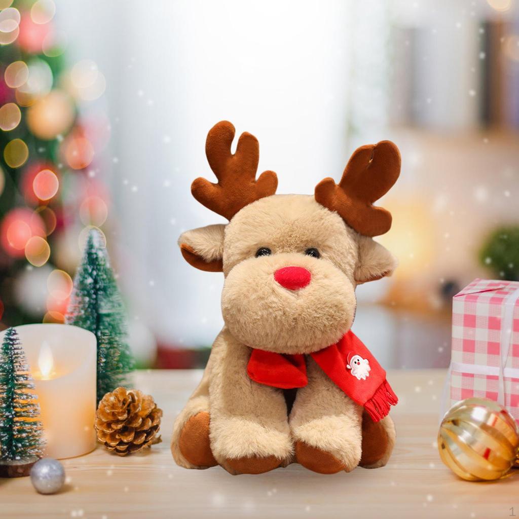 Christmas Plush Toy Stuffed Doll Decor Cartoon Decoration for Kids Indoor