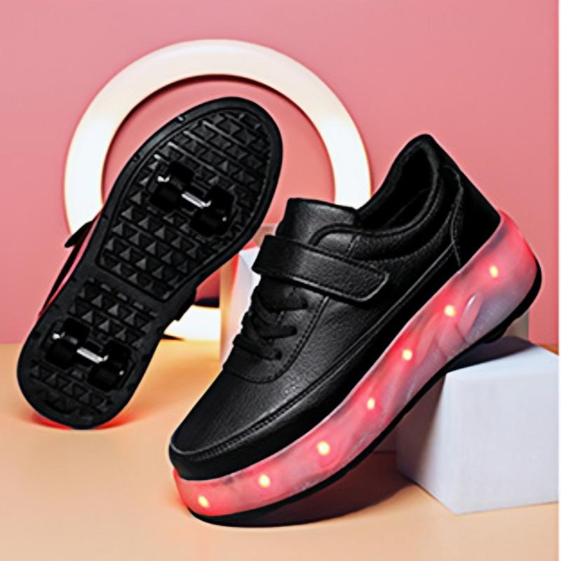 

Мужские и женские четырехколесные роликовые коньки с мигающими колесами и съемными роликами, модная спортивная обувь на колесах в повседневном спортивном стиле 40