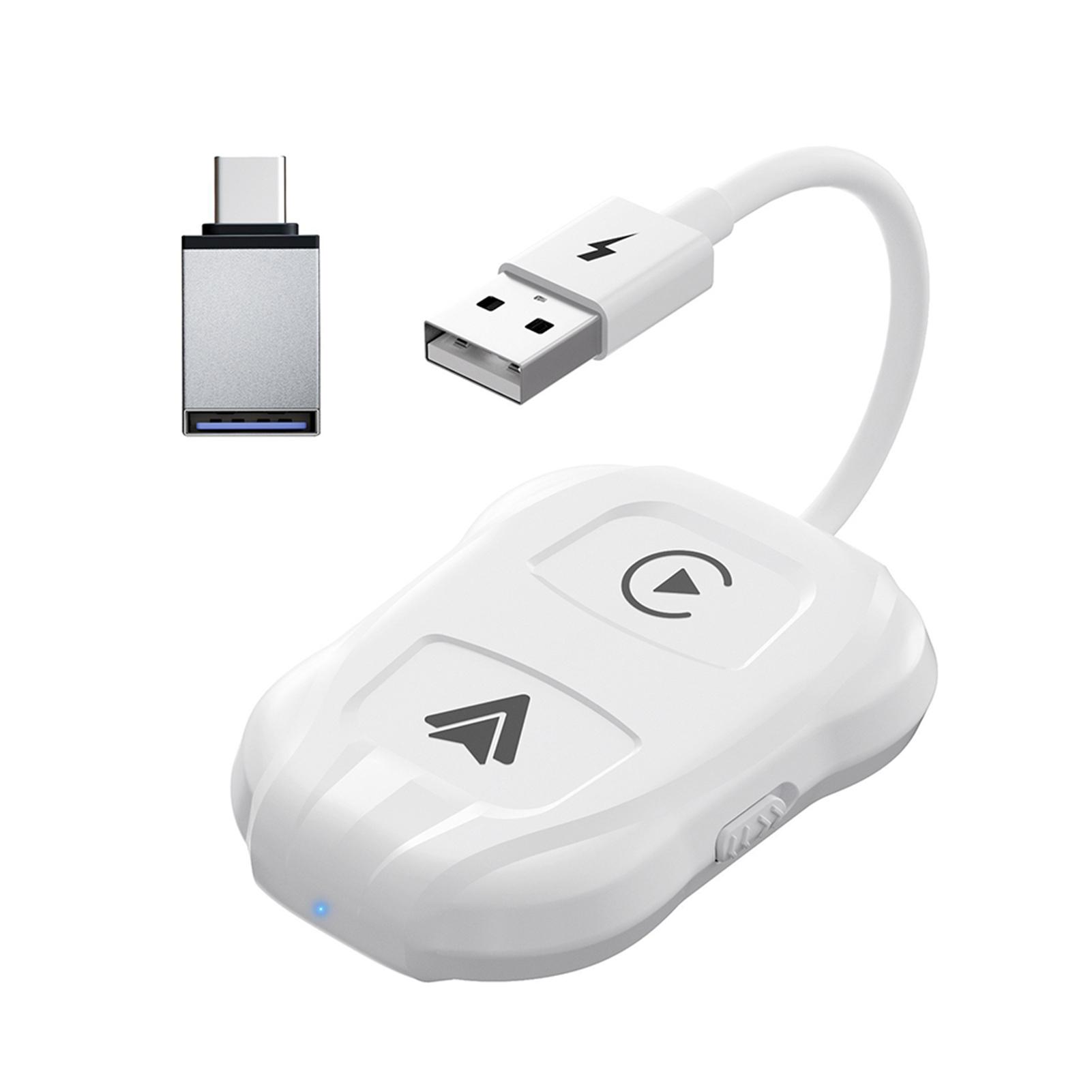 

USB беспроводной автомобильный Play Android Auto адаптер Dongle беспроводной CarPlay адаптер белый