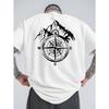 Men'S Trendy Summer Outdoor Sports T-Shirts , Stylish Prints, Relaxed Fit, Versatile Round Neck Design, And Breathable Comfort, Plus Size