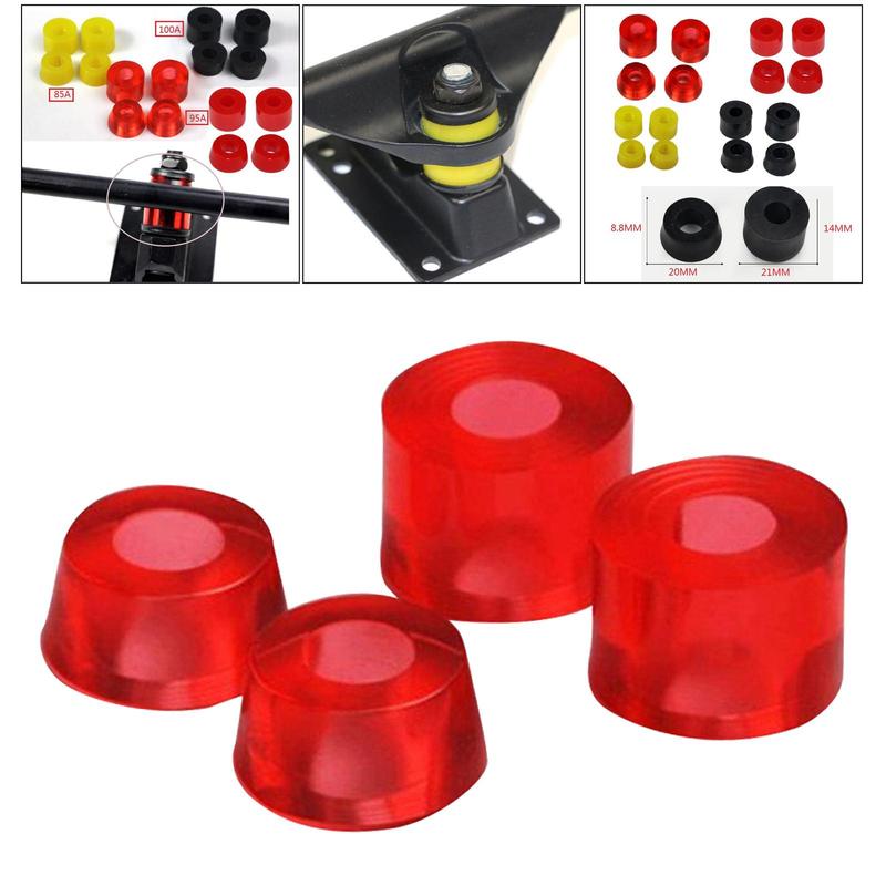 Universal PU Shock Pad and Bushings Set for Skateboard Trucks Smooth Ride for Longboard Skaters