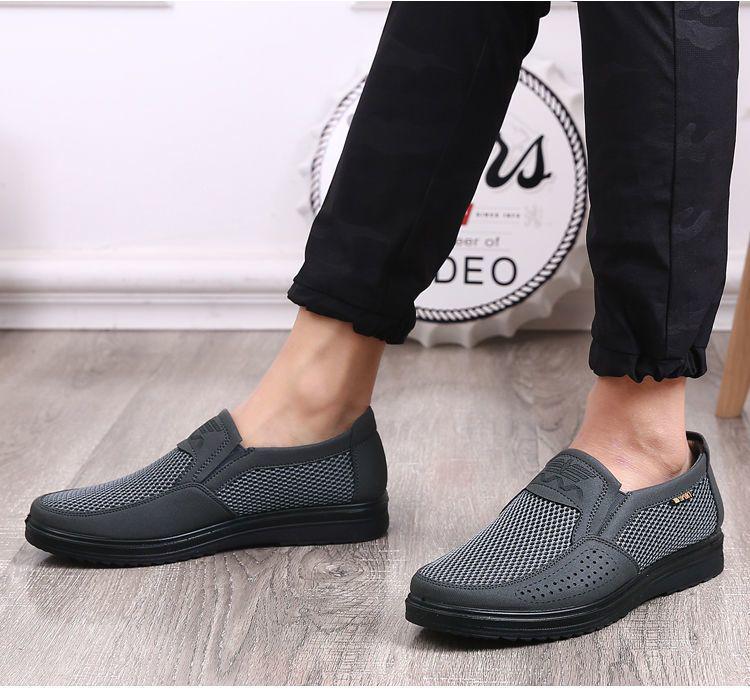 2025 Men's Summer Breathable Mesh Old Beijing Cloth Shoes with Polyurethane Soft Non-slip Sole
