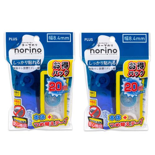 Plus Tape Glue Norinopod Firmly Stickable 8.4mm Economical 2 units + 2 refill tapes 54-345 x 2