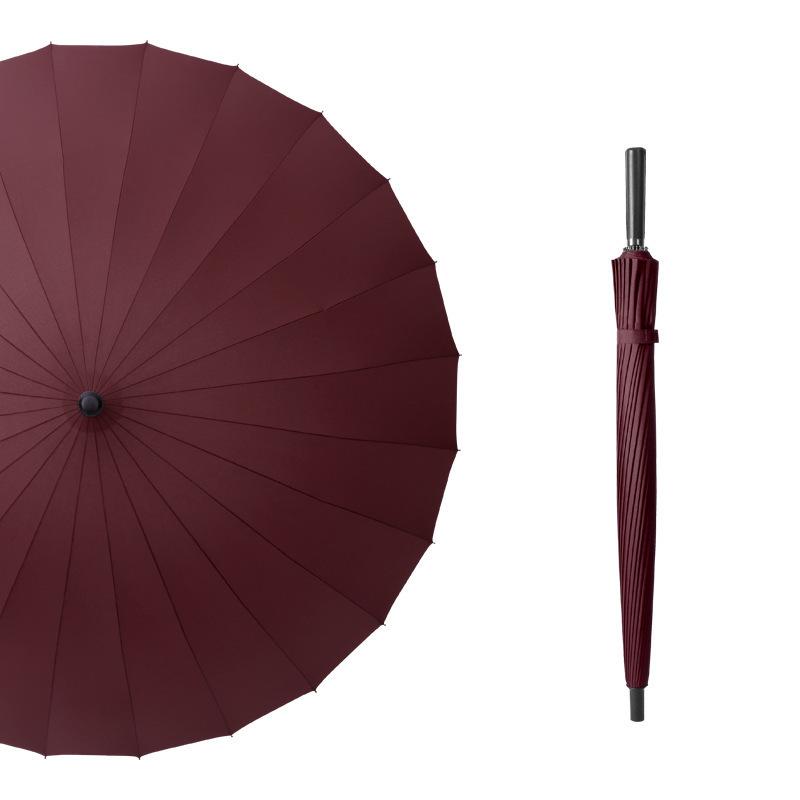 24-Rib Windproof Extra-Large Automatic Umbrella, Long Handle, for Men and Women, Customizable Logo