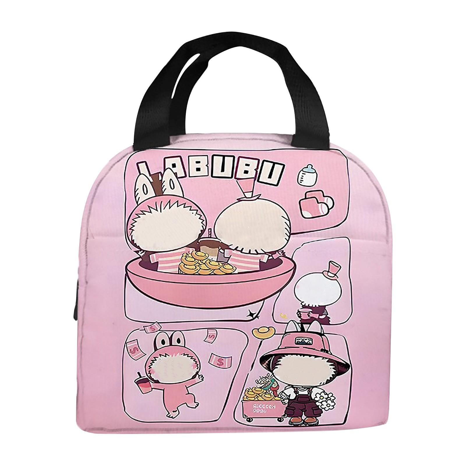 

Lunch Bag Cartoon Handbag Student Lunch Bag Aluminum Foil Insulation Meal Bag Lunch Box Bag One Size