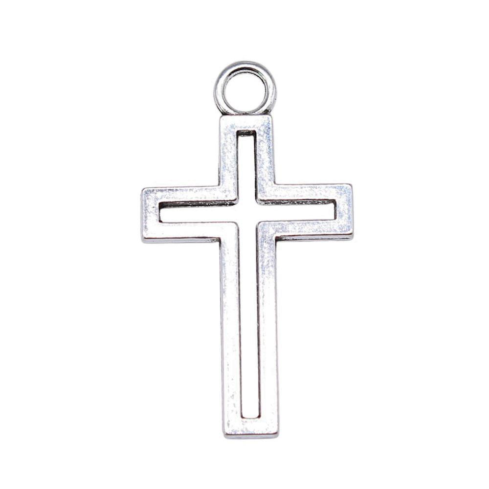 Hollow Cross Charms Multi Color Alloy Pendants For Gothic Christian Jewelry Accessories