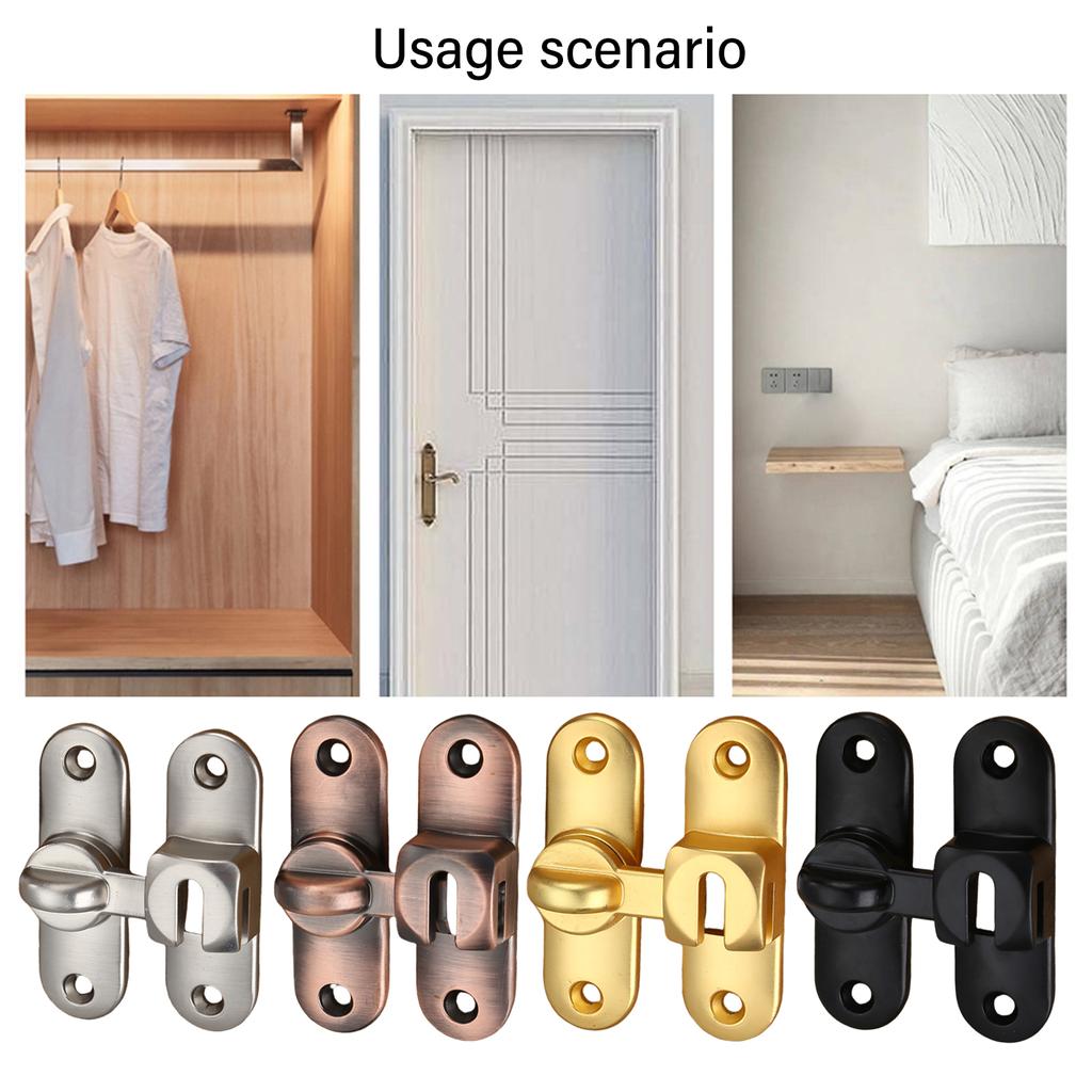 Multipurpose Sliding Door Latches Bolt Lock for Home and Office Supplies Security Daily Use Sturdy Zines Alloy