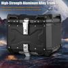 Motorcycle Tail Box, 65L Aluminum Alloy Motorcycle Luggage Trunk, Large Rear Storage Cargo Case for Touring and