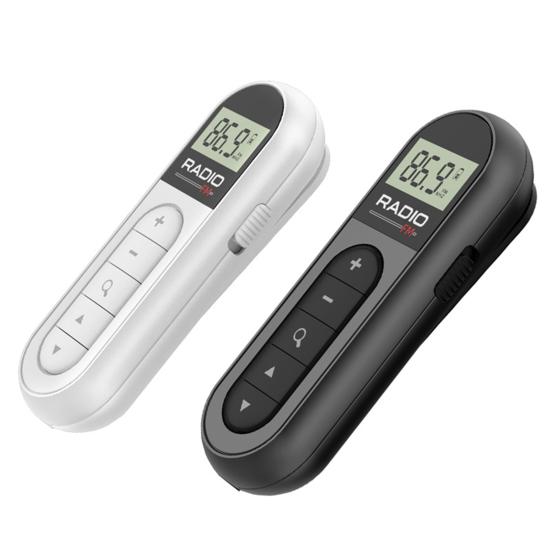 Mini Pocket Clip with Backlit LCD FM Radio Display And 3.5mm Headphones Adjustable