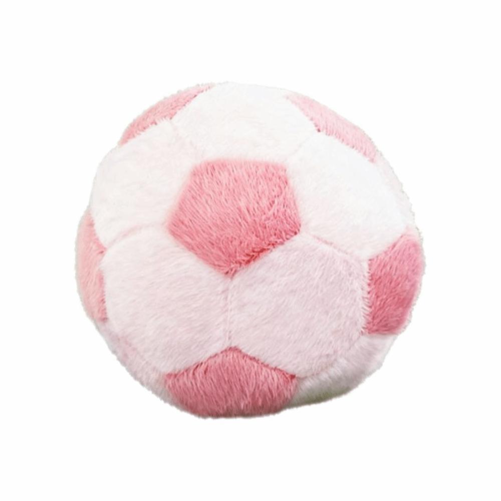 Multicolor Stuffed Football Toy Fuzzy Soft Sports Ball New Plush Soccer Ball Sports Decoration розовый