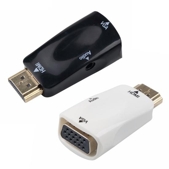HDMI-compatible To VGA Adapter Male To Female High Clarity 1080P Audio Cable Converter for PC Laptop