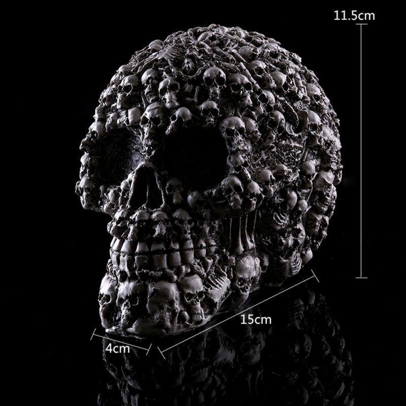 Halloween Skull Model Interior Decoration Resin Skull Head Halloween Whole Person Mold Home