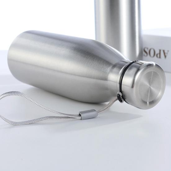 Stainless Steel Water Kettle with Leak-Proof Spiral Lid Food Grade BPA-Free Corrosion Resistant Dishwasher Safe Drink Container Sports Bottle