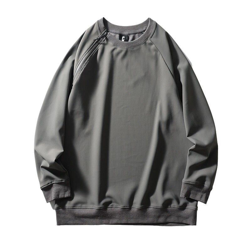 Outdoor Mountain American Functional round-Neck Pullover Men s 2024 New Spring and Autumn Export Men s Sports Outwear Gray 2XL