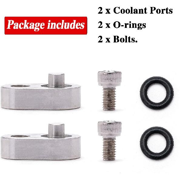 LS Steam Vent Coolant Crossover Ls Throttle Body Bypass Cylinder Head Coolant System Air Blead Plug Plates Billet Compatible With Chevy LSX LS1 LS3