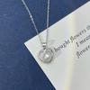 S925 Sterling Silver Heart Pearl Pendant Necklace - Minimalist Clavicle Chain for Women