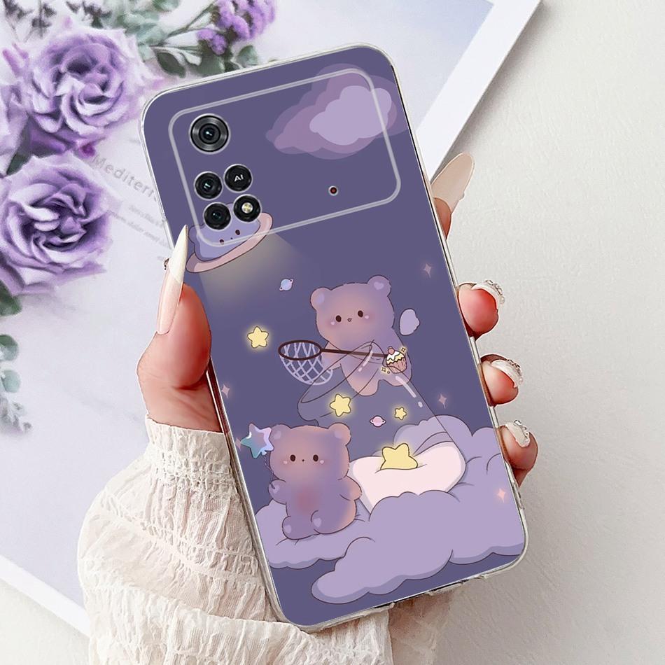 For Xiaomi Poco M4 Pro Elegant Floral Butterfly Phone Case For Xiaomi Poco M4 5G PocoM4 Pro 5G 4G Soft Silicone TPU Cases