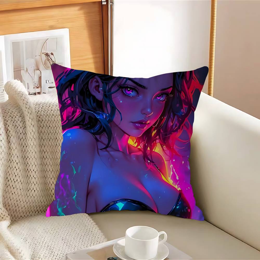 Anime Hot Girl-I Pillow Case Removable Washable Cushion Cover – All-Season Soft Linen
