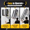 12 Steps Wall Mounted Ladder Attic Loft Stairs Corrosion-resistant Folding Telescopic Stairs W/ Anti-slip feet & Safe Handrails