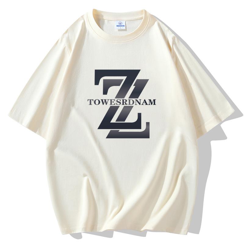 Men's 2025 Summer Trendy Pure Cotton Loose Round Neck Short Sleeve T-Shirt