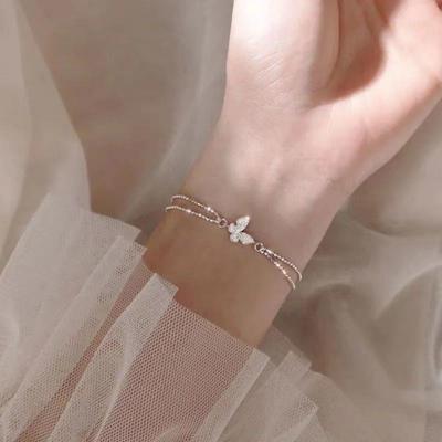 Şık Kelebek Bileklik Yaratıcı Bilezik Kolye Bilezik Moda Genç Kız Takı Hediye