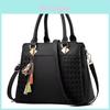 Stylish New Women's Shoulder Bucket Bag Modern Versatile Tote Handbag In Black And Blue
