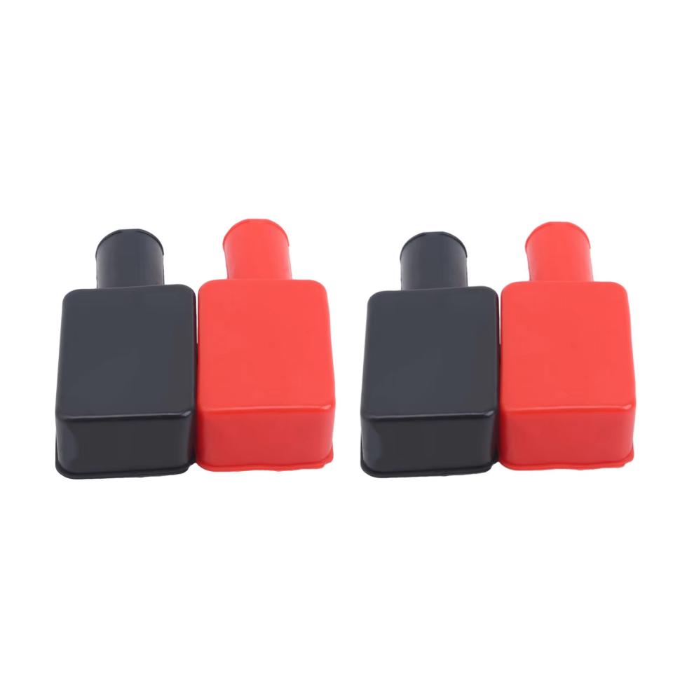 Car Battery Pole Positive And Negative Protection Cover Soft Plastic Flexible Battery Terminal Insulator Protective 1Pair
