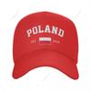 Baseball Cap Poland EST Independence Day Wild Sun Shade Peaked Adjustable Outdoor Caps