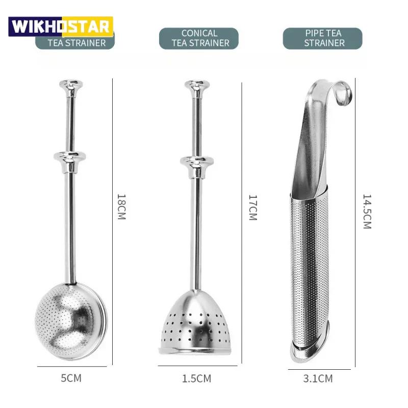 304 Rostfritt Stål Te Filter Återanvändbar Tesil Kula Metall Tepåse Tekanna Justerbar Teinfuser Filter Köksredskap