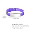 Vnox Bracelet en Silicone Réglable Personnalisable avec Plaque en Acier Inoxydable, Bracelet Souple en Caoutchouc pour Homme