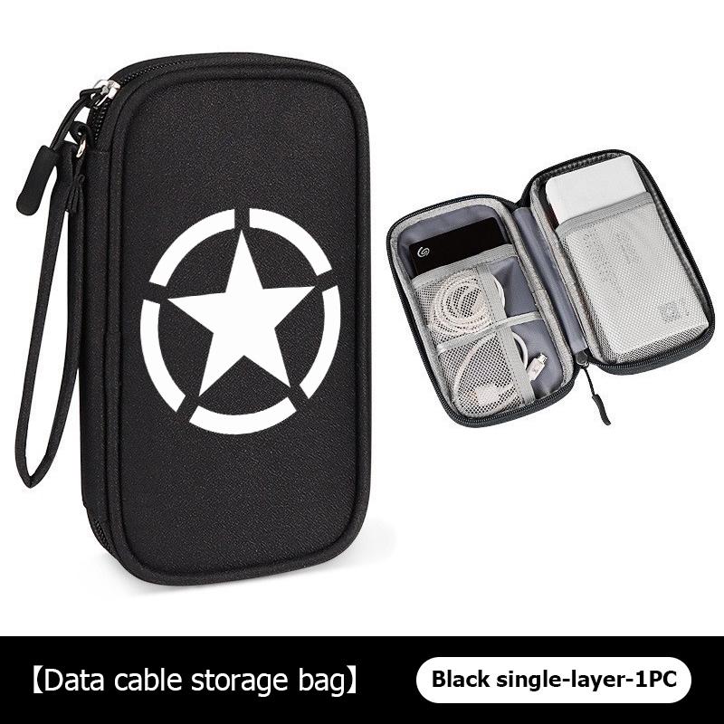 Car Logo Data Cable Storage Bag Waterproof Travel Organizer Bag For Jeep JK JL JKU TJ YJ CJ Wrangler Rubicon Grand Cherokee Tr1