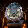 Bat Sun Catcher for DIY House Theme Party Decor Bat Stained Glass Window Hanging for Window Kitchen Office Home Living Room