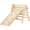 Kids' Wooden Climbing Set with Triangle Ladder and Two-Sided Ramp, for Children Aged 18-48 Months