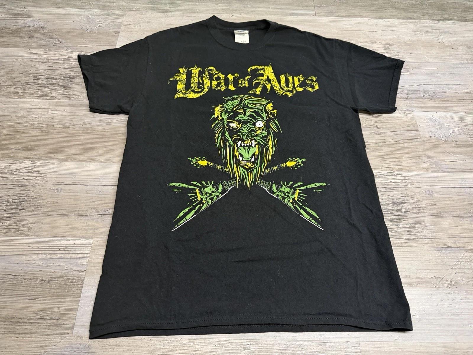 War of Ages Christian Metalcore Band T-Shirt Shred Till You re Dead Black Size M M