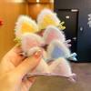 6Pcs Cute Cartoon Stereoscopic Design Korean Style for Little Girls Hair Accessories Fashion Plush Cat Ear Hair Clips Set