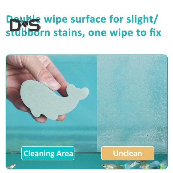 Aquarium Cleaning Sponge for Glass Walls Whale Shape Aquarium Scrubber Fish Tank Scraper Pad Cleaning Tool for Turtle Betta Tanks