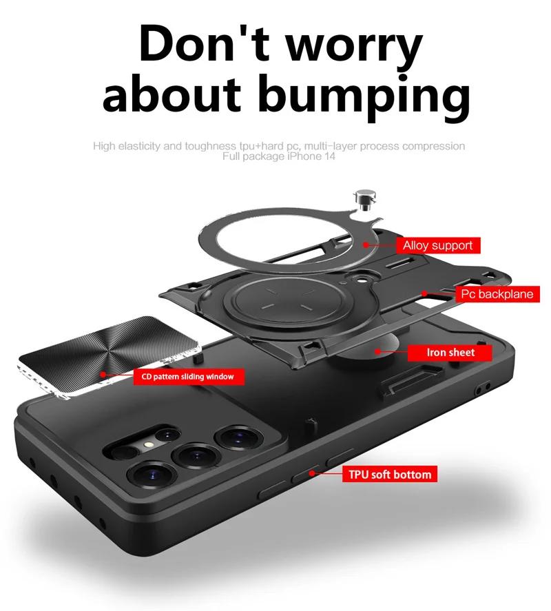 Shockproof Armor Funda For Samsung Galaxy S26 Ultra 5G Car Magnetic Holder Ring Case For S 26 Plus S26Ultra Lens Protector Cover