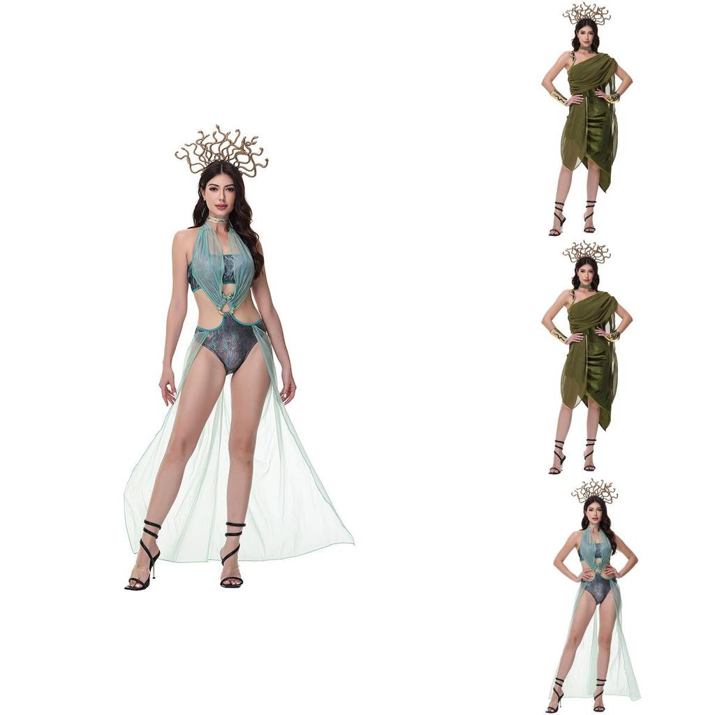 Greek Mythology Cosplay Dress For Women Stage Show With Breathable Cotton Material