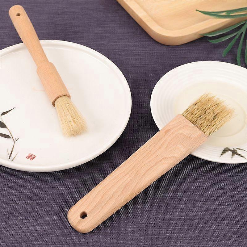 Dww-4pcs/Set Kitchen Oil Brushes Basting Brushes with Wooden Handle Grill Pastry Brush Baking Tools for Butter Honey Sauce for Kitchen Bakeware