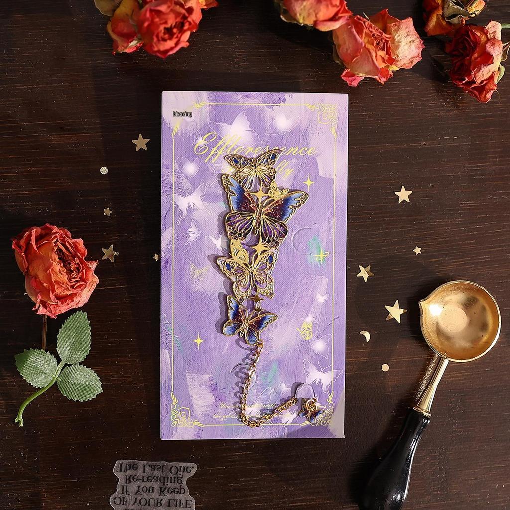 Exquisite Retro Butterfly Metal Bookmark - Elegant Literary Page Clip, Perfect Graduation Gift for Students