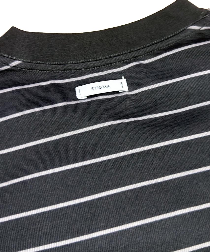 STIGMA Stripe Long Sleeves Charcoal