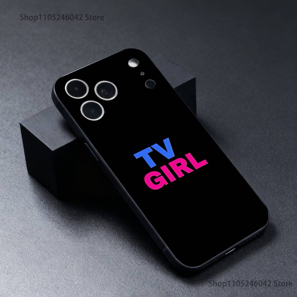 T-Tv Girls Who Really Cares Wear-resistant Phone Case For iPhone 17,16,15,14,13,12,11,Pro,XS,Max,XR,Plus,E,Mini Black Soft Cover
