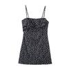 Popular spring new European and American temperament elegant casual classic polka dot mini dress