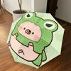 1PC Frog Pig Umbrella-8-Rib Reinforced, Automatic Open, Lightweight & Durable, Cute Fashion Accessory for Outdoor-Y0358