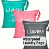 Portable Dirty Clothes Storage Bag Laundry Bags Oxford Waterproof Storage Pouch For Swimming Fitness Beach Clothes Organizer Bag