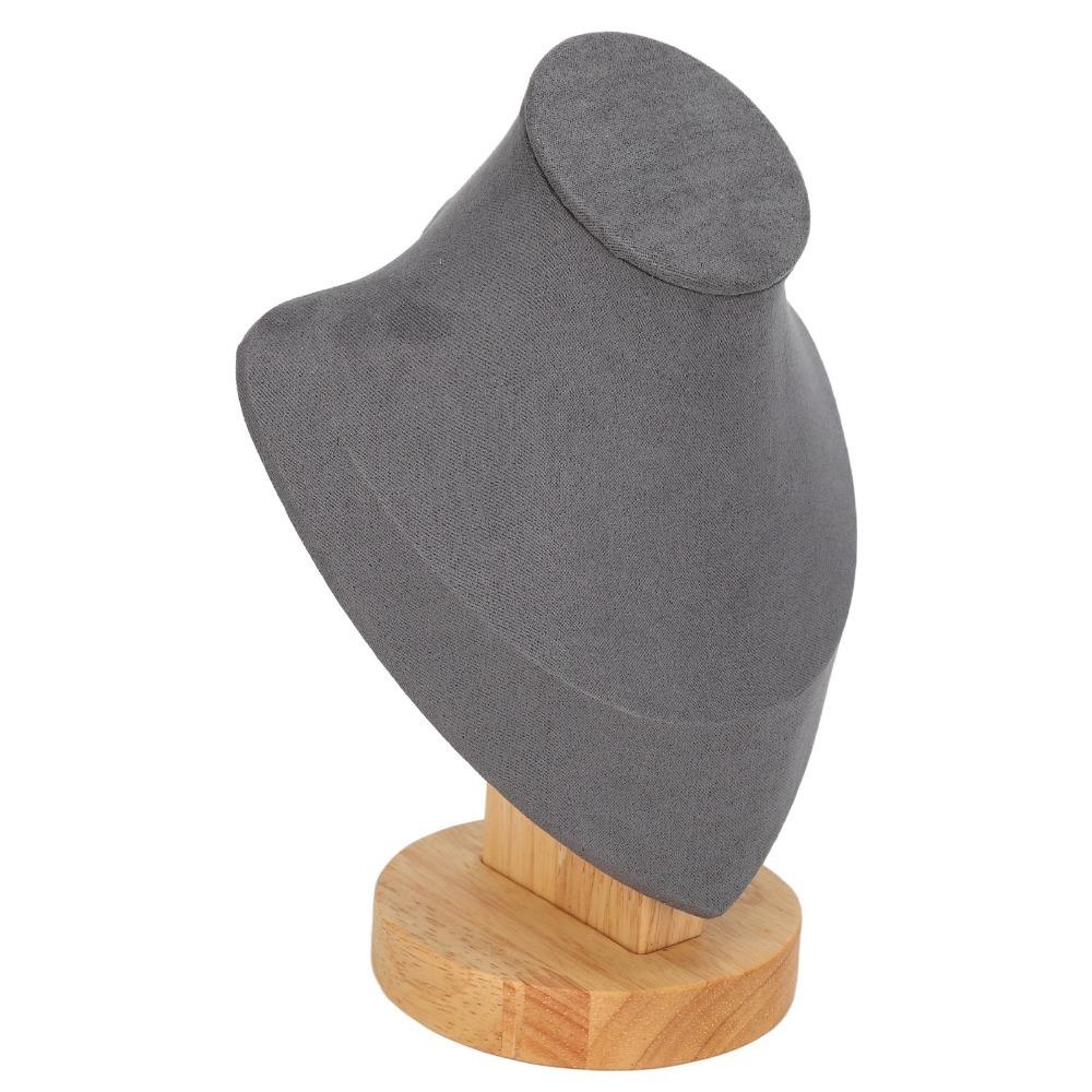 Practical Solid Wood Necklace Display Stand Luxury Small Size Bust Model Stand Portrait Bust Shape Jewelry Holder Retail Show