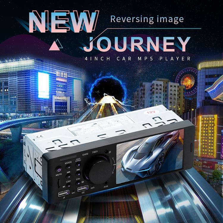 7805 4.1 Inch Universal Car Radio Receiver MP5 Player, Support FM & Bluetooth & TF Card with Remote Control