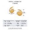 Minimalist Comma Earrings Women Sterling Studs Gold Plated Modern Chic Jewelry Gift