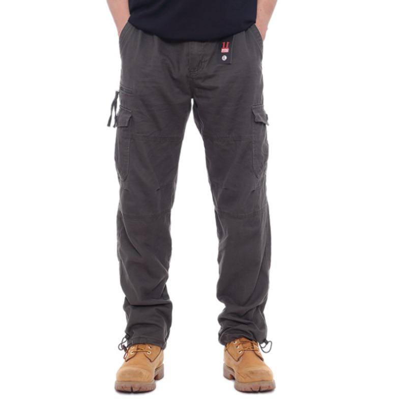 Pantaloni cargo multitasche da uomo, pantaloni casual dritti alla moda primavera estate, pantaloni cargo larghi da uomo
