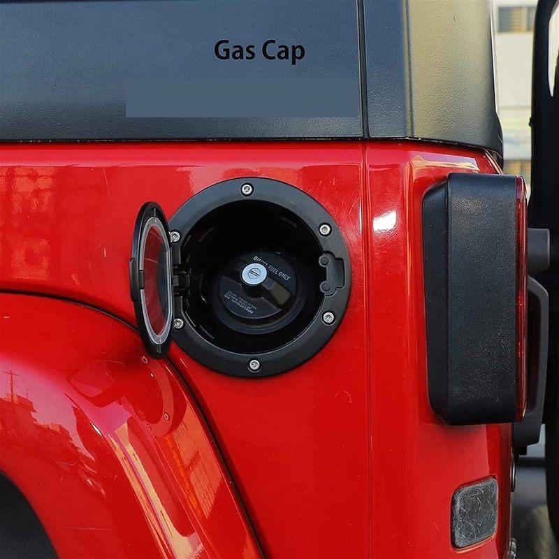 Fuel Filler Door Transparent Gas Tank Cap Cover Accessories For Wrangler JK Unlimited 2/ 4Door Sport Rubicon Sahara 2007-2017